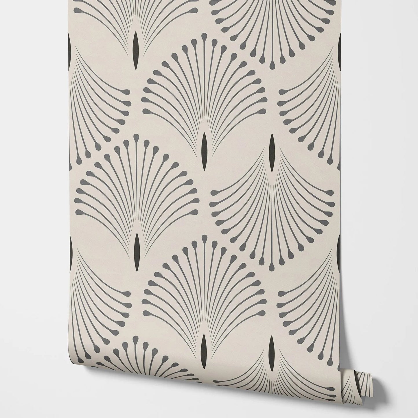 Deco Plume Dark Wallpaper