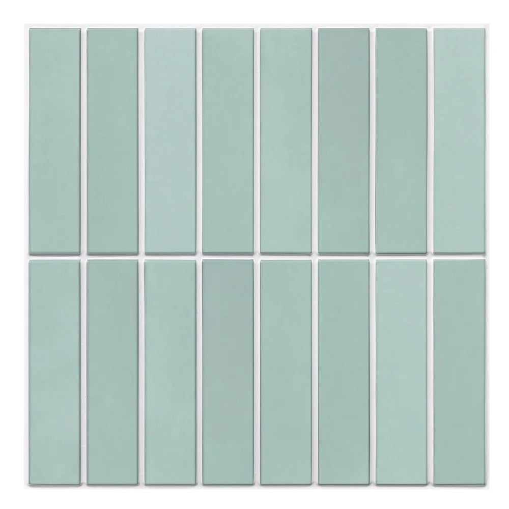 Serenity ModernStack Long 3D Tile Decals - Light Teal