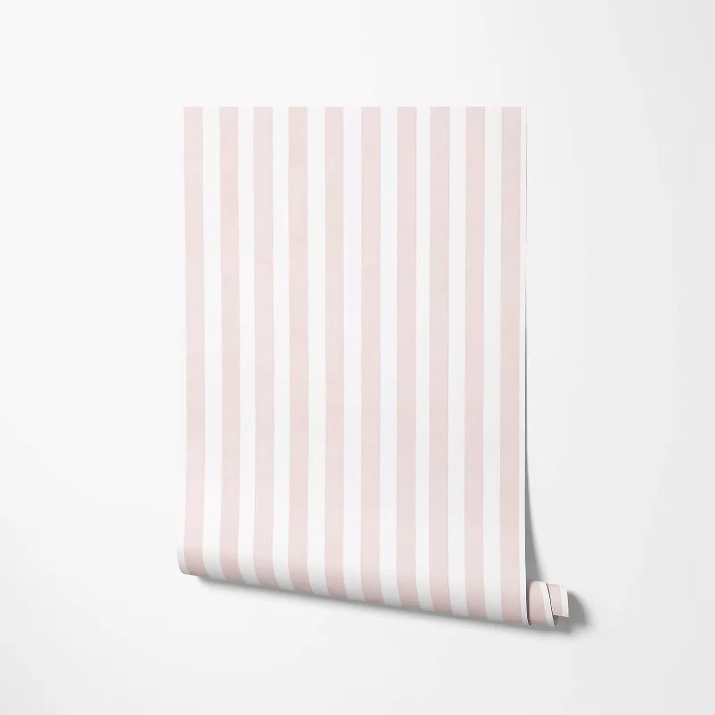 French Country Stripe Wallpaper - Light Pink