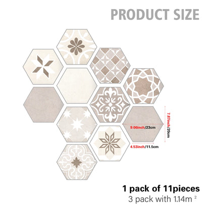 Bohemian Moroccan Tile Decals - Beige