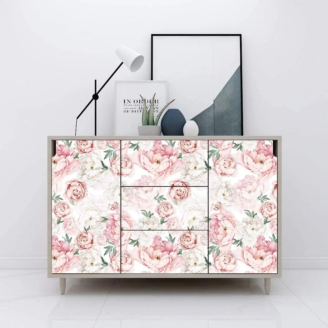 English Country Blossom Wallpaper - Light Pink Peonies