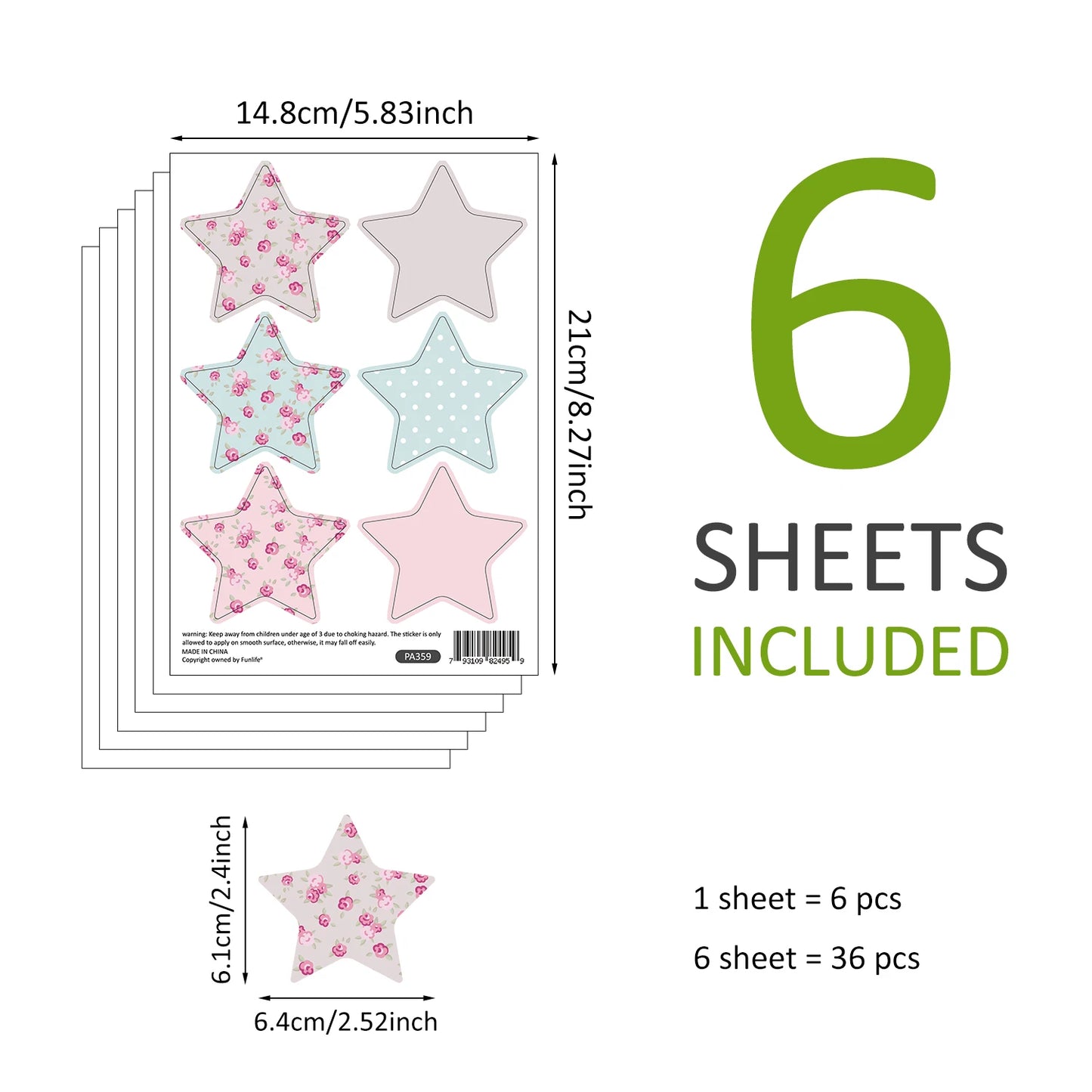 BohoBaby Stars & Dots, Hearts & Butterflies Decals