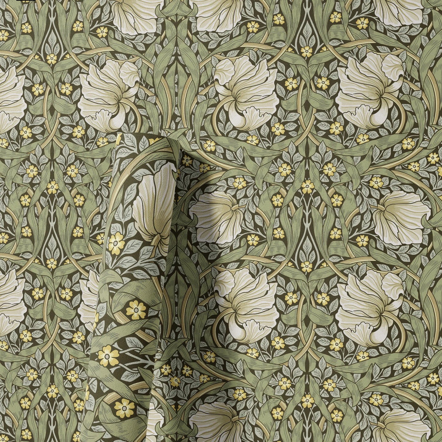 English Country Garden Lilly Wallpaper - Terracotta
