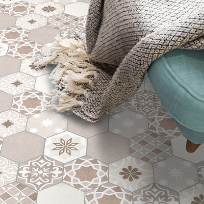 Bohemian Moroccan Tile Decals - Beige