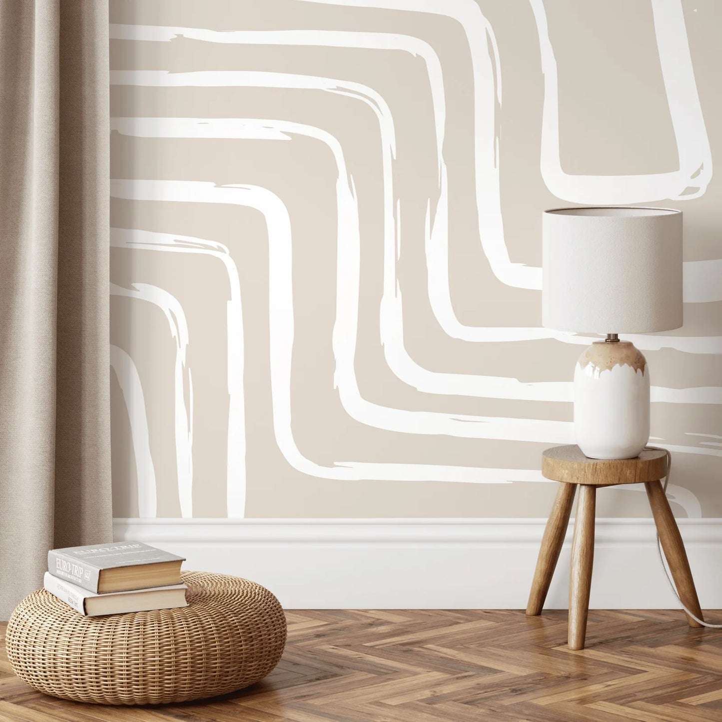 Boheme Abstract Wallpaper - Beige