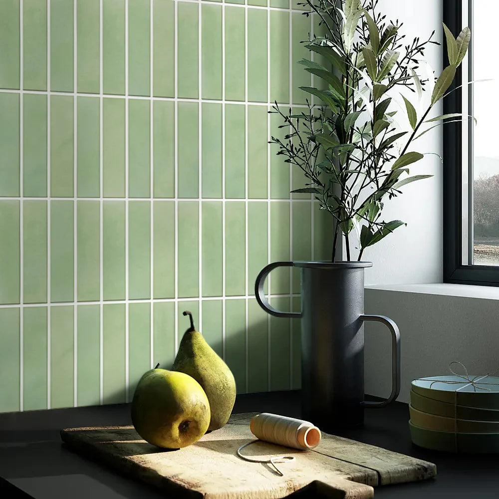 Serenity ModernStack Long 3D Tiles - Light Green