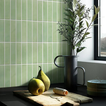 Serenity ModernStack Long 3D Tiles - Light Green