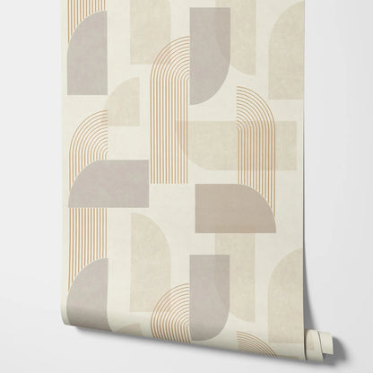 ZenScape Boho Abstract Wallpaper - Terracotta