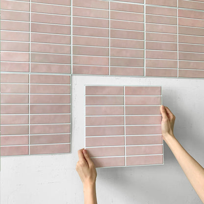Serenity ModernStack Long 3D Tiles Decals - Light Pink