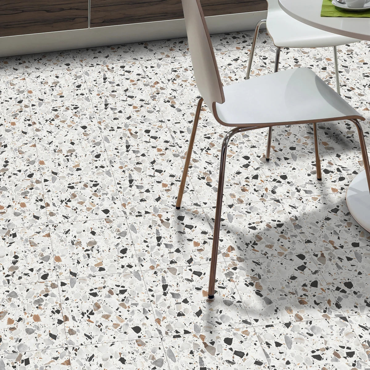 Terrazzo Luxe Tile Decals - Light Terracotta