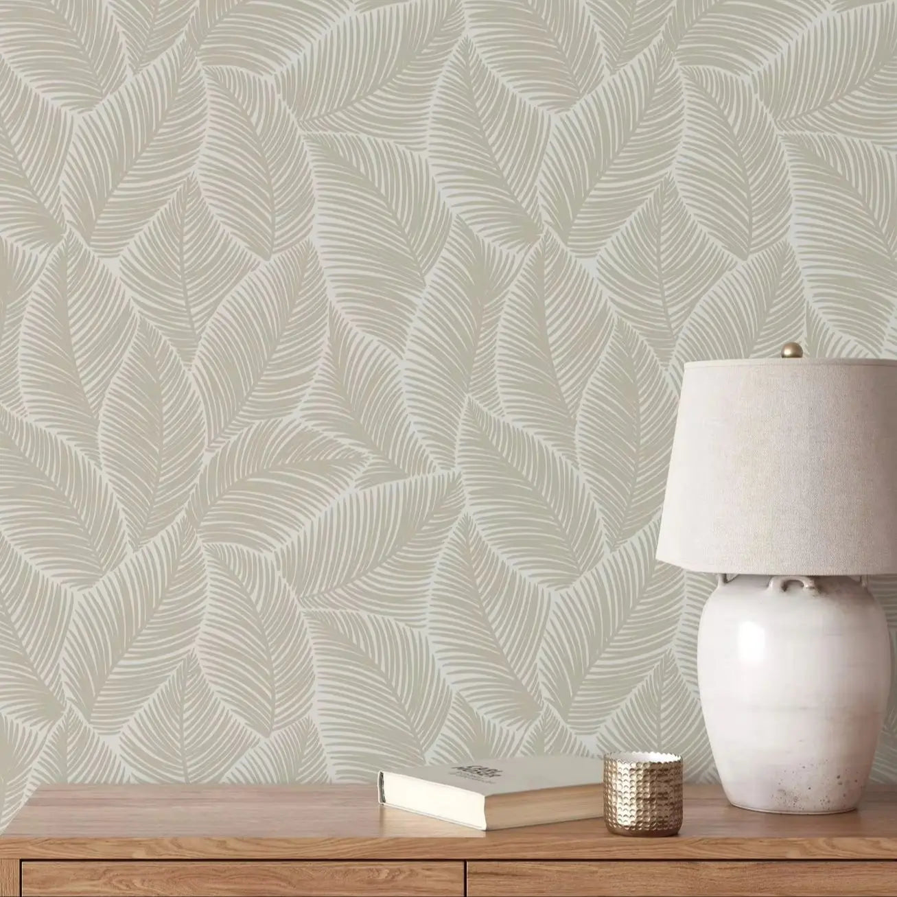 French Country Ramage Wallpaper - Beige
