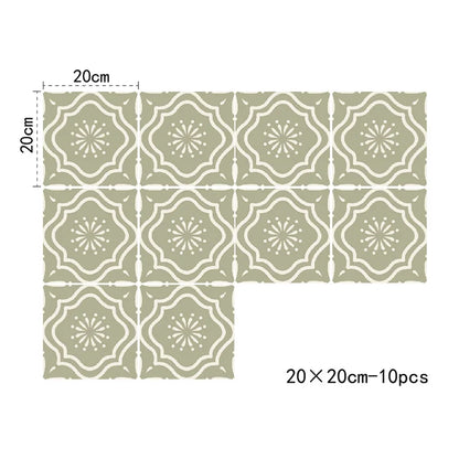 Bohemian Moroccan Tile Decals - Light Green