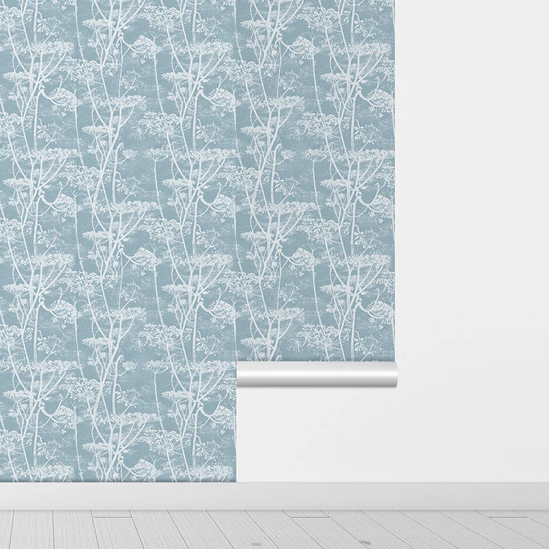 French Country Toile de Foret Wallpaper - Light Blue