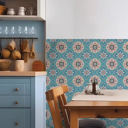 Bohemian Moroccan Tile Decals - Pink & Blue
