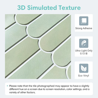 Serenity Fish Scale Long 3D Tiles Decals - Teal