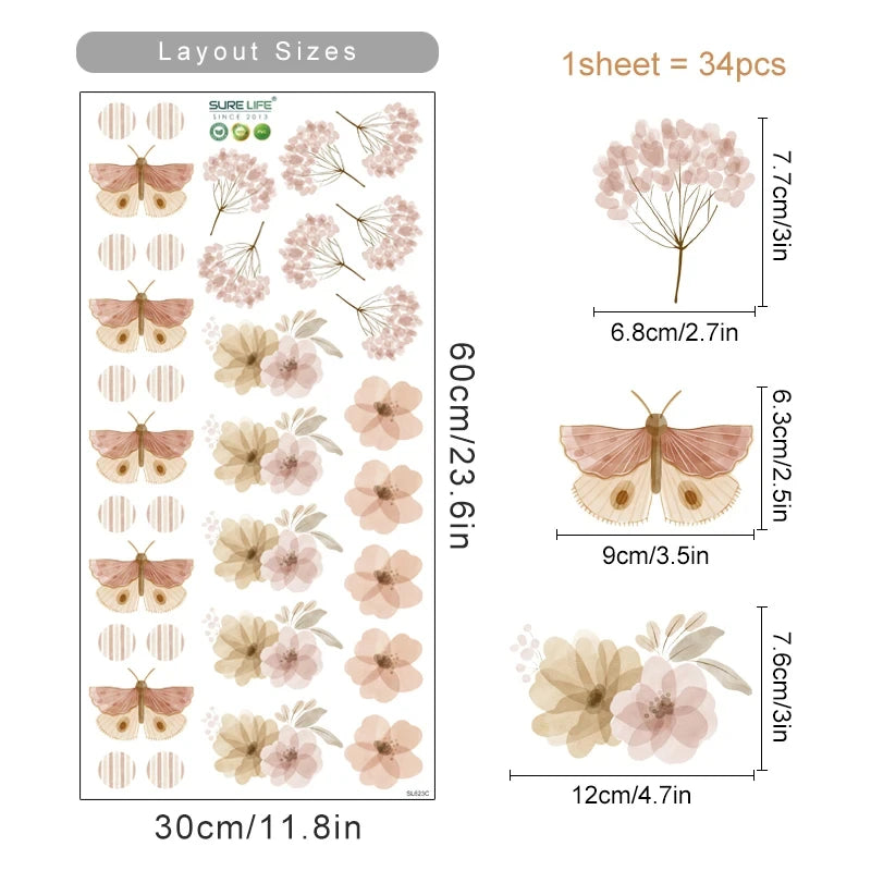 BohoBaby Flowers Decals