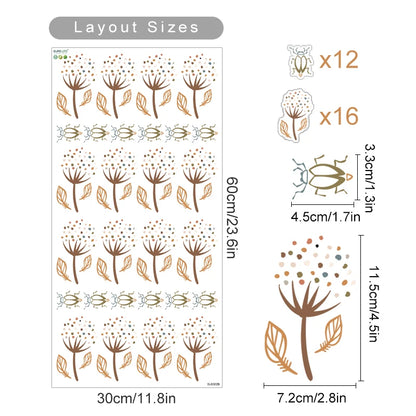 BohoBaby Dandelions & Beetles Decals