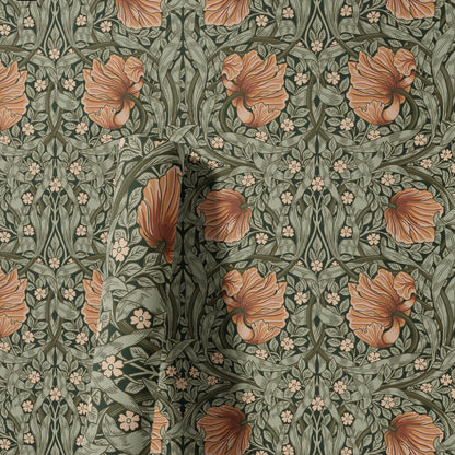 English Country Garden Lilly Wallpaper - Terracotta