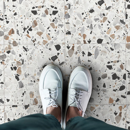 Terrazzo Luxe Tile Decals - Light Terracotta