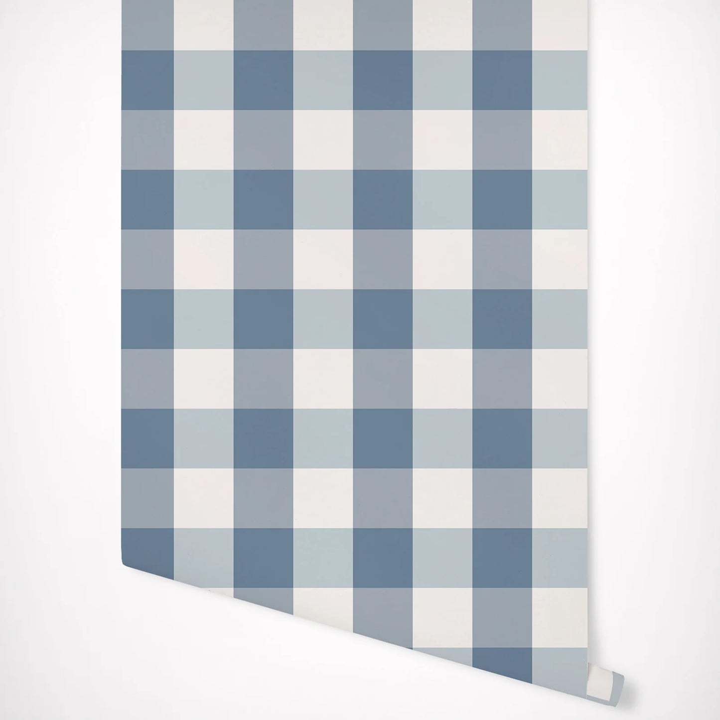 French Country Plaid Wallpaper - Blue