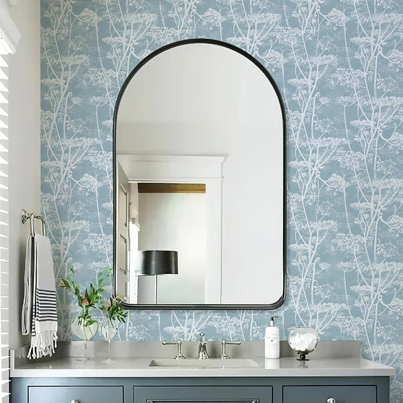 French Country Toile de Foret Wallpaper - Light Blue