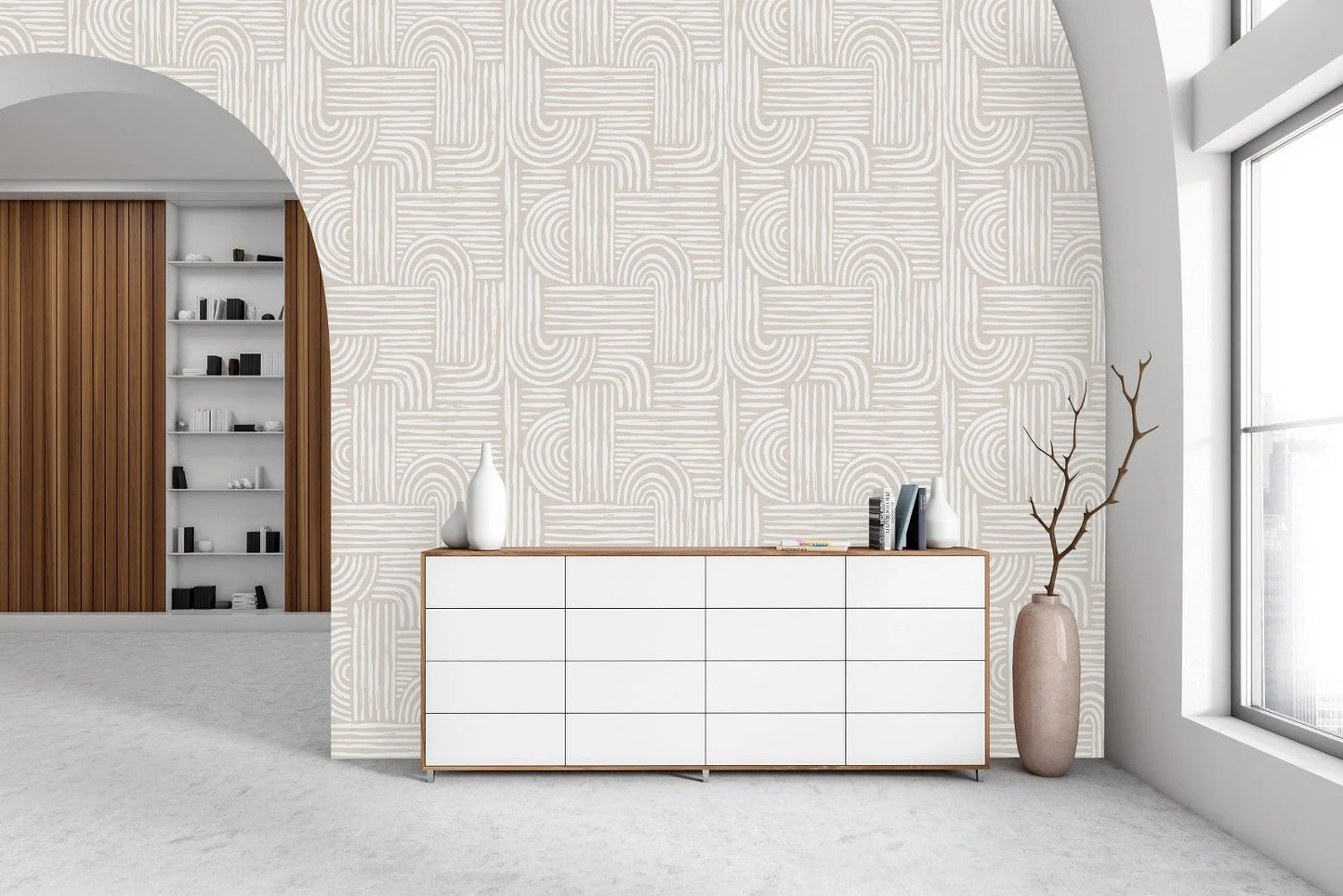 ZenScape Wallpaper - Soft Beige