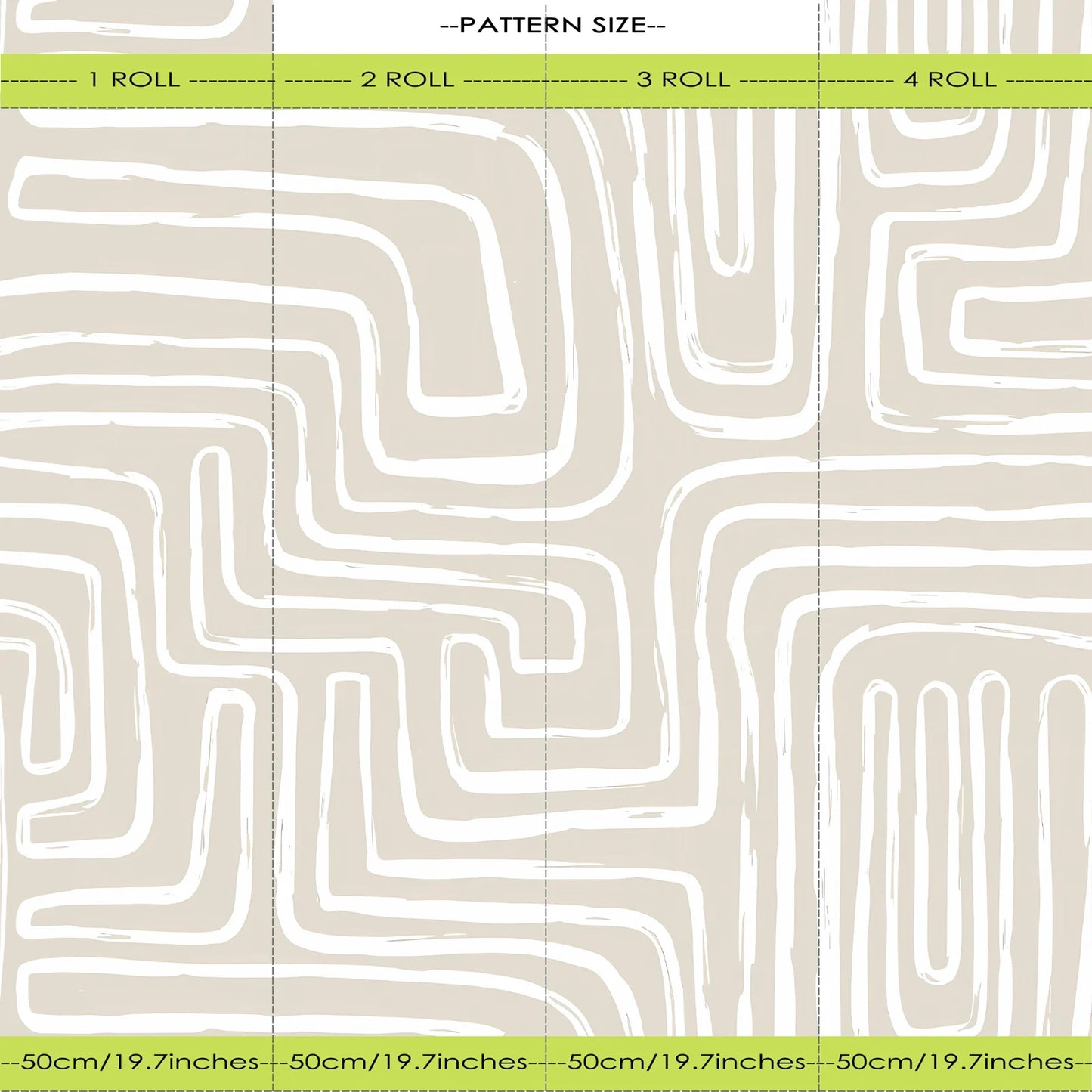 Boheme Abstract Wallpaper - Beige