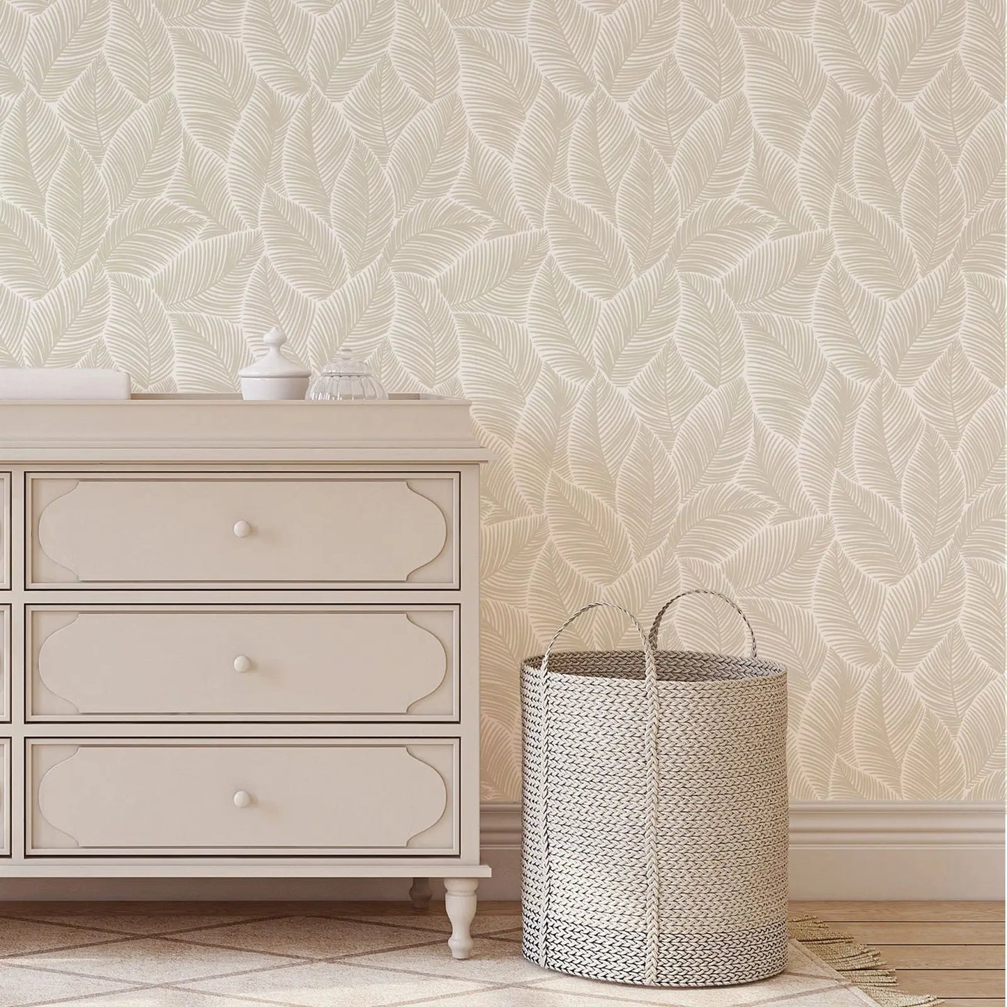 French Country Ramage Wallpaper - Beige