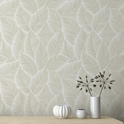 French Country Ramage Wallpaper - Beige