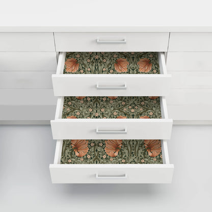 English Country Garden Lilly Wallpaper - Terracotta