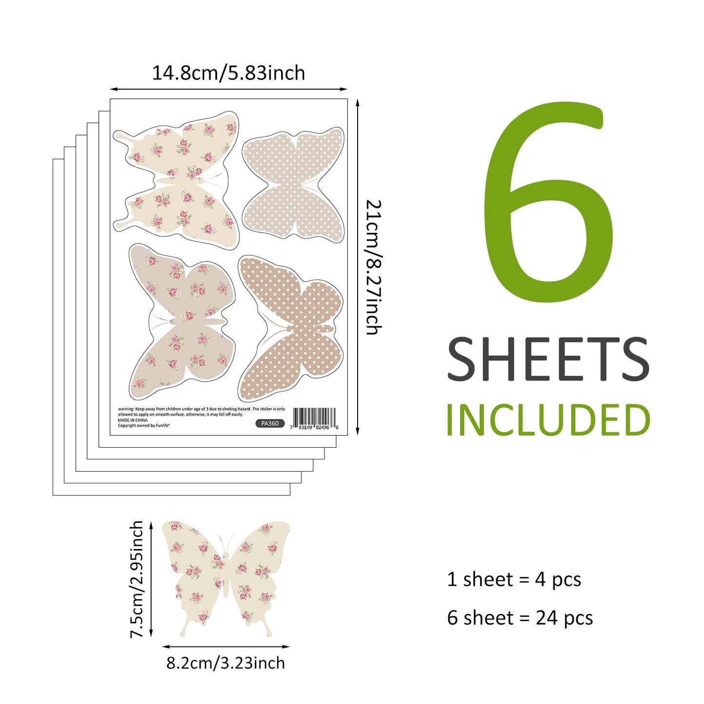 BohoBaby Stars & Dots, Hearts & Butterflies Decals