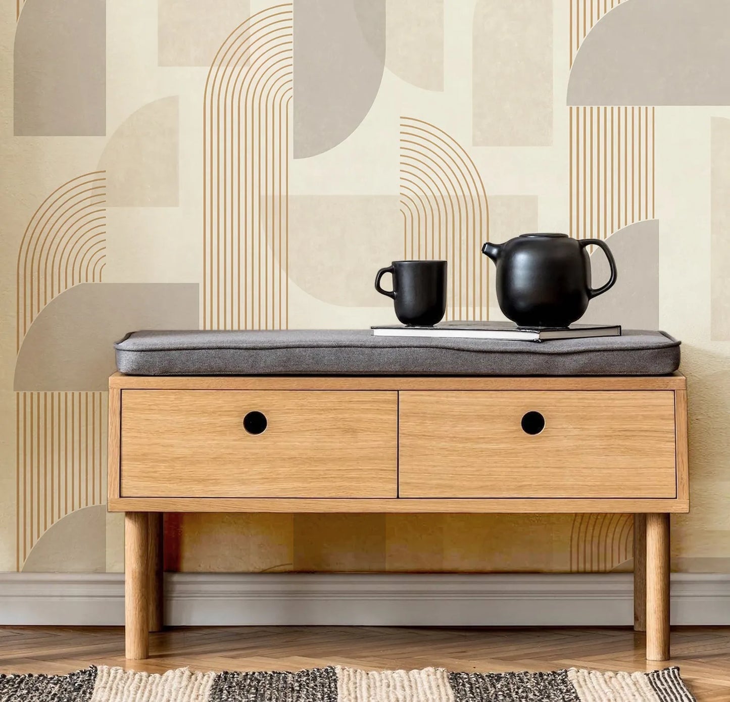 ZenScape Boho Abstract Wallpaper - Terracotta