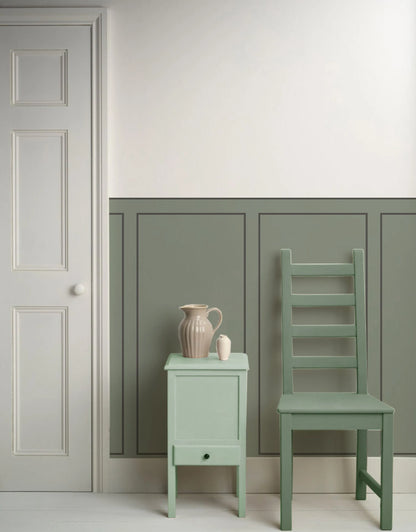 SageWood Wainscoting Large Panel Wallpaper - Green