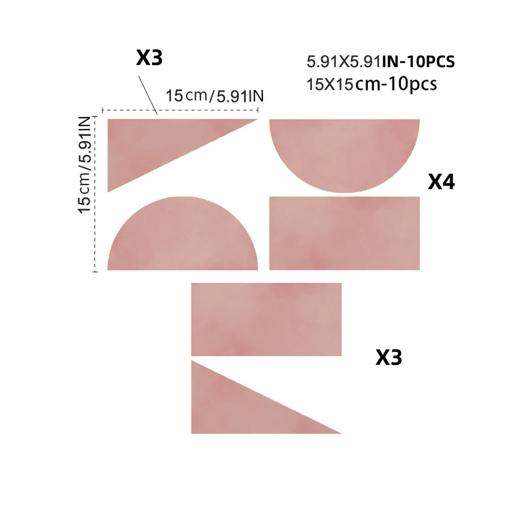 SeraphinaScape Abstract Tile Decals - Pink