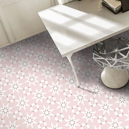 Moorish Star Tile Decals - Light Pink