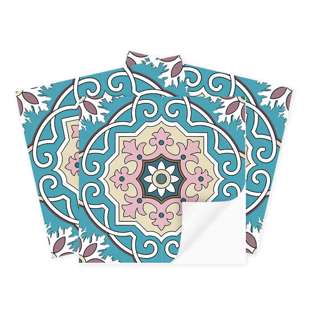 Bohemian Moroccan Tile Decals - Pink & Blue