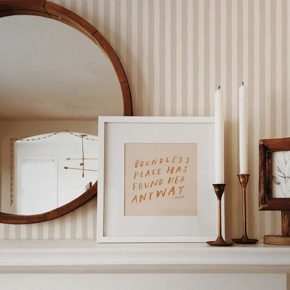 French Country Stripe Wallpaper - Beige