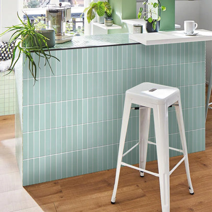 Serenity ModernStack Long 3D Tile Decals - Light Teal