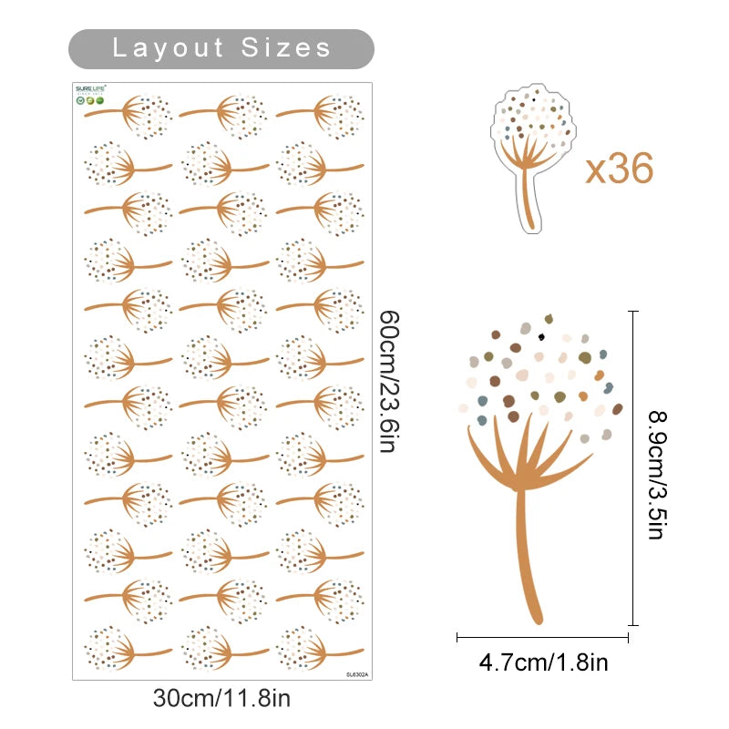 BohoBaby Dandelions & Beetles Decals